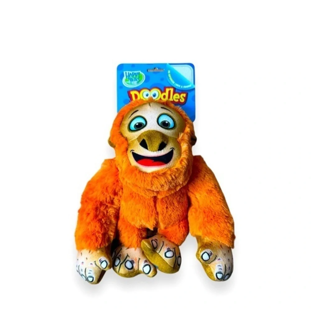 HAPPY TAILS MONKEY SQUEAKY DOG TOY